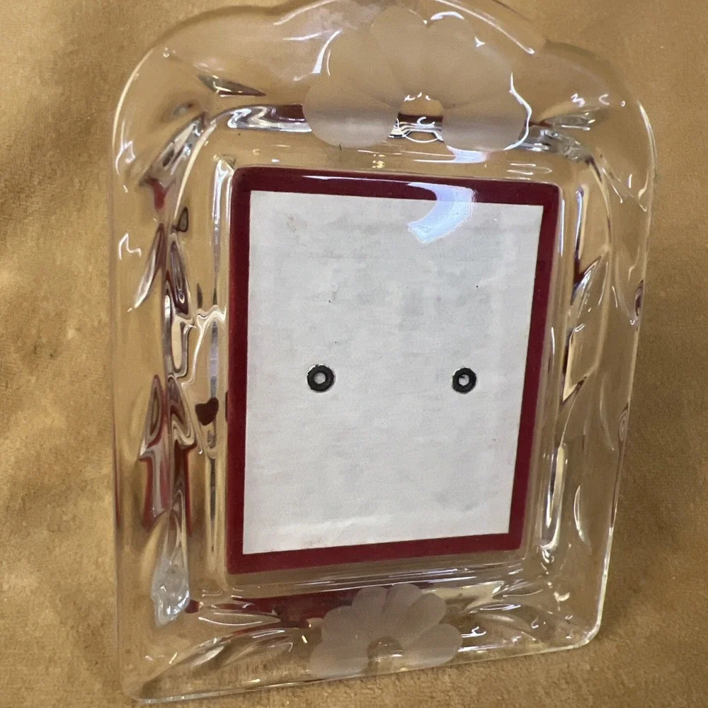 Vintage Lead Crystal Photo Frame Bohemian Glass West Germany 5 x 3.5